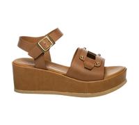VINCENT VEGA - Sandalo Zeppa Ticket - - Shoes - Donna - Marrone - 37 EU