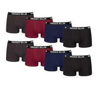 Vincenzo Bellini Confezione da 8/12 boxer da uomo, boxer Hipster, comodi e traspiranti, in cotone, boxer basic, Multicolore scuro., XXL