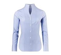 Vincenzo Boretti Blusa, Modern-Fit/Taglio Abbastanza Aderente, Colletto Alto, a Righe - Facile da Stirare Blu/Bianco 44