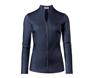 Vincenzo Boretti Blusa, Modern-Fit/Taglio Abbastanza Aderente, Colletto Alto, Jersey - Facile da Stirare Blu Scuro 42