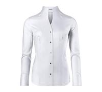 Vincenzo Boretti Blusa, Modern-Fit/Taglio Abbastanza Aderente, Colletto Alto, Morbido Twill - Facile da Stirare Bianco 40
