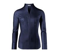 Vincenzo Boretti Blusa, Modern-Fit/Taglio Abbastanza Aderente, Colletto Alto, Twill - Facile da Stirare Blu Scuro 44