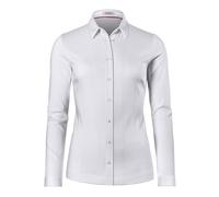 Vincenzo Boretti Blusa, Modern-Fit/Taglio Abbastanza Aderente, Colletto della Camicia, Jersey - Facile da Stirare Bianco 44