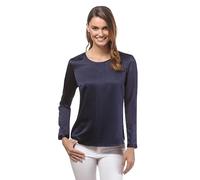 Vincenzo Boretti Blusa, Taglio Abbastanza Aderente, Scollo Rotondo Blu Scuro S