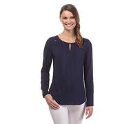 Vincenzo Boretti Blusa, Taglio Giusto, Scollo a Barca Blu Scuro XL