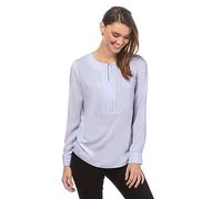 Vincenzo Boretti Blusa, Taglio Giusto, Scollo Rotondo Blu Ghiaccio S