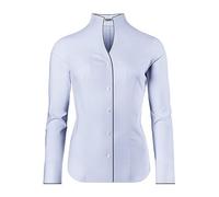 Vincenzo Boretti Camicia-Blusa Donna Elegante, Colletto Alto, Manica-Lunga, in Tinta Unita, Facile da Stirare, Taglio Abbastanza Aderente/Modern-Fit