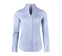 Vincenzo Boretti Camicia-Blusa Donna Elegante, Colletto Alto, Manica-Lunga, in Tinta Unita, Facile da Stirare, Taglio Abbastanza Aderente/Modern-Fit