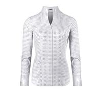 Vincenzo Boretti Camicia-Blusa Donna Elegante, Colletto Alto, Manica-Lunga, in Tinta Unita, Facile da Stirare, Taglio Abbastanza Aderente/Modern-Fit