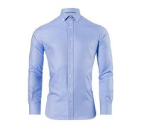 Vincenzo Boretti Camicia, Slim-Fit/Taglio Aderente, Morbido Oxford - Non-Stiro Azzurro 39-40