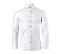 Vincenzo Boretti Camicia, Slim-Fit/Taglio Aderente, Morbido Twill - Non-Stiro Bianco 43-44
