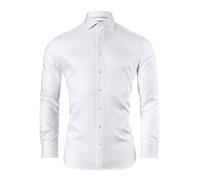Vincenzo Boretti Camicia, Slim-Fit/Taglio Aderente, Twill, Polsini risvoltati - Super Non-Stiro Bianco 39-40