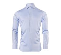 Vincenzo Boretti Camicia, Slim-Fit/Taglio Aderente, Twill, Polsini risvoltati - Super Non-Stiro Blu Ghiaccio 37-38