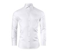 Vincenzo Boretti Camicia, Slim-Fit/Taglio Aderente, Twill - Super Non-Stiro Bianco 39-40