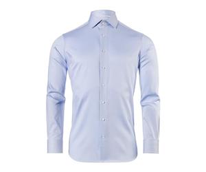 Vincenzo Boretti Camicia Uomo Eleganti, Taglio Normale/Regular-Fit, Polsini risvoltati, in Tinta Unita - Non-Stiro