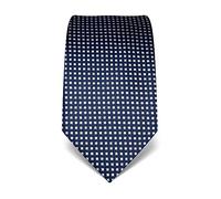 Vincenzo Boretti cravatta elegante classica da uomo, 8 cm x 15 cm, di pura seta di alta qualità, idrorepellente e antisporco, motivo a quadri blu scuro