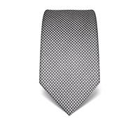 Vincenzo Boretti cravatta elegante classica da uomo, 8 cm x 15 cm, di pura seta di alta qualità, idrorepellente e antisporco, motivo pied-de-poule antracite