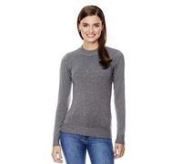 Vincenzo Boretti Maglione-Pullover Elegante Donna, Disegno Classico con Collo-Alto a Costine, Manica-Lunga, Taglio Normale, Caldo - Ideal per Inverno, Autunno, Mezza Stagione Grigio Scuro XS