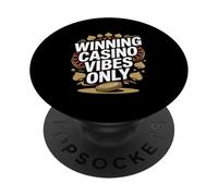 Vincere Casino Vibes Solo Bold Casino Poker Slogan PopSockets PopGrip Adesivo