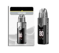 Vinci E80 Pod Kit 80W 3000mAh 5ml VINCI E Cartridge 0.3 Ω/0.6 Ω - Electronic Cigarette Evaporator - No E-Liquid, No Nicotine (Metal Gray)