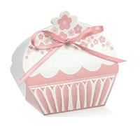 Vinciprova Le Gemme di Venezia 10 Scatolina Cup Cake bomboniera portaconfetti Cuore bomboniera Italiana Rosa