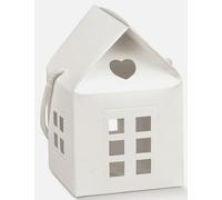Vinciprova Le Gemme di Venezia 20 Scatole Confezione Regalo Forma casetta Bomboniera Matrimonio 8 x 8 x 10.5 cm Bianca