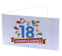 Vinciprova Le Gemme di Venezia 50 Bigliettini Bomboniera 18 Anni Diciottesimo Compleanno Stampa Personalizzata a Colori