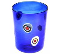 Vinciprova Le Gemme di Venezia Bicchiere Goto Veneziano Murrine Millefiori Blue Murano Glasses Made in Italy
