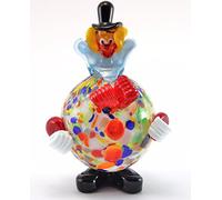 Vinciprova Le Gemme di Venezia Clown Murano Glass H16 cm Made Pagliaccio