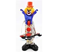 Vinciprova Le Gemme di Venezia Clown Murano Glass H18 cm Made in Italy Pagliaccio F450 Chit