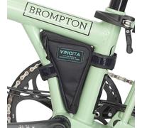 Vincita Boomerang Bag 3.0 - Borsa per telaio Brompton, accessorio per bicicletta, con cinghie antiscivolo, sistema di aggancio staccabile e tasca interna in rete (nero)