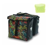 Vincita Borsa laterale per bicicletta, con doppio carico dall'alto, impermeabile, 12 l, con copertura antipioggia, grande, maniglia per il trasporto, punti riflettenti, accessori per bicicletta,