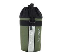 Vincita Voyage Borsa per manubrio per bicicletta, portabottiglie termica per manubrio, portabicchieri per alimenti, snack, per biciclette pieghevoli. (verde, media)