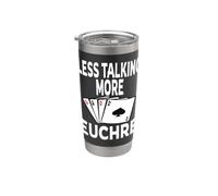 Vincitore del gioco di carte Funny Less Talking More Euchre Bicchiere termico in acciaio inox doppia parete