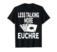 Vincitore del Gioco di Carte Funny Less Talking More Euchre Maglietta con Stampa Grafica Economica