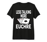 Vincitore del Gioco di Carte Funny Less Talking More Euchre Maglietta Premium