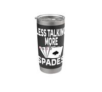 Vincitore del gioco di carte Funny Less Talking More Spades Bicchiere termico in acciaio inox doppia parete