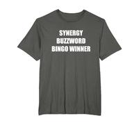 Vincitore di Synergy Buzzword Bingo Maglietta, Uomo Taglie Grandi, Asfalto, 4X Tall