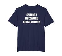 Vincitore di Synergy Buzzword Bingo Maglietta, Uomo Taglie Grandi, Navy, 2X Tall