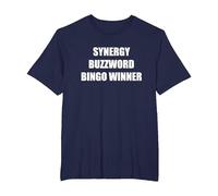 Vincitore di Synergy Buzzword Bingo Maglietta, Uomo Taglie Grandi, Navy, 3X Tall