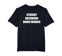 Vincitore di Synergy Buzzword Bingo Maglietta, Uomo Taglie Grandi, Nero, 5X Tall