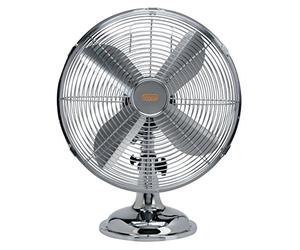 Vinco 70604 Alto livello Ventilatore da tavolo cromato 50w Pala 40cm oscillante