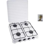 VINCO Fornello A Gas Gpl 4 Fuochi Bruciatore 1.4 Kw 76004 Campeggio Camper