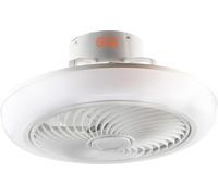 VINCO Ventilatore da Soffitto con Luce e Telecomando, Silenzioso, Diametro Totale 140 cm, Bianco, 3 Pale in ABS, 3 velocità, Potenza Max 70W, Plafoniera in Vetro, 70925-ULTIMO Modello-