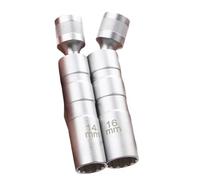 VINCTV Chiavi per Le Candele per Lo Strumento Riparazione Auto Magnetico per Set Prese Candele 14mm 16mm Sottile Adattatore per Chiave Flessibile con Giunto A Parete