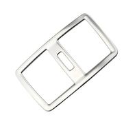 VINCTV cornici bocchette Auto Compatibile con BMW per X1 F48 2016-2021 Car Rear Aria Condizionata Sfiato Presa Protezione Trim Cover Adesivo Bracciolo AC Manopola Pannello Coperture(Stainless Steel)