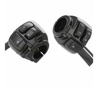 VINCTV Interruttore clacson per Moto Compatibile con Softai per Sportster per V-Rod 1996-2012 Motocicletta Kit di Controllo Interruttori Manubrio da 25 Mm 1" Cablaggio Interruttore(Black)