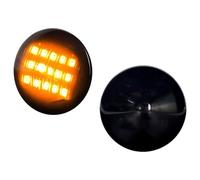 VINCTV Luce di Segnalazione Compatibile con Fiat per Punto 188 1999-2012 Lampeggiatore Sequenziale Dinamico Indicatore di Direzione Indicatore Laterale Lampada per Specchio Ricambi Auto(Black)