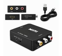VINDENI Adattatore HDMI RCA, 1080P Convertitore HDMI RCA | HDMI to RCA, Plug and Play per DVD, STB, PS2/3/4, TV, Gamecube, VHS, Videoregistratore, Proiettore