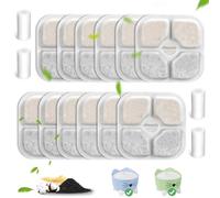 VinDox Filtro fontana per gatti, 12 pezzi, filtro e 4 tubi in silicone, per fontana da 2,5 l, filtro di ricambio per gatti 43722